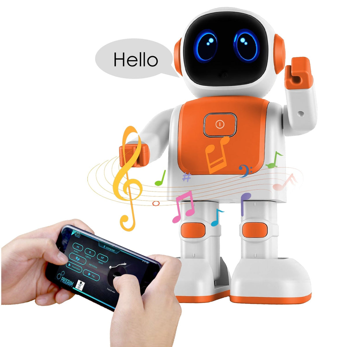 AI Dancing Robot Toy with Bluetooth Music & Voice Assistant