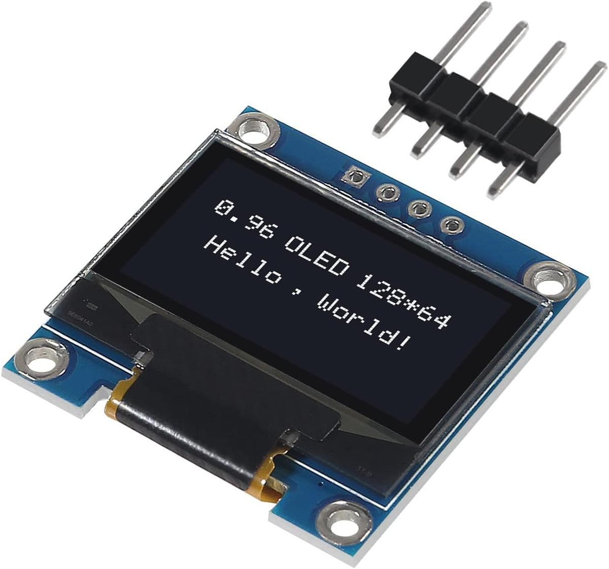 0.96" OLED I2C Display Module 128x64 SSD1306 for Arduino Raspberry Pi – 4-Pin