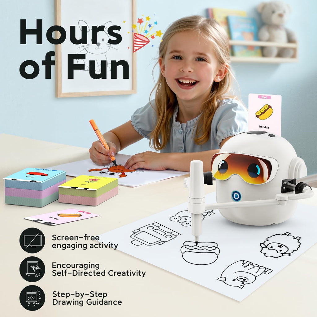ToddsIQ™ Drawing Robot – Interactive Drawing Toy for Kids Ages 3+