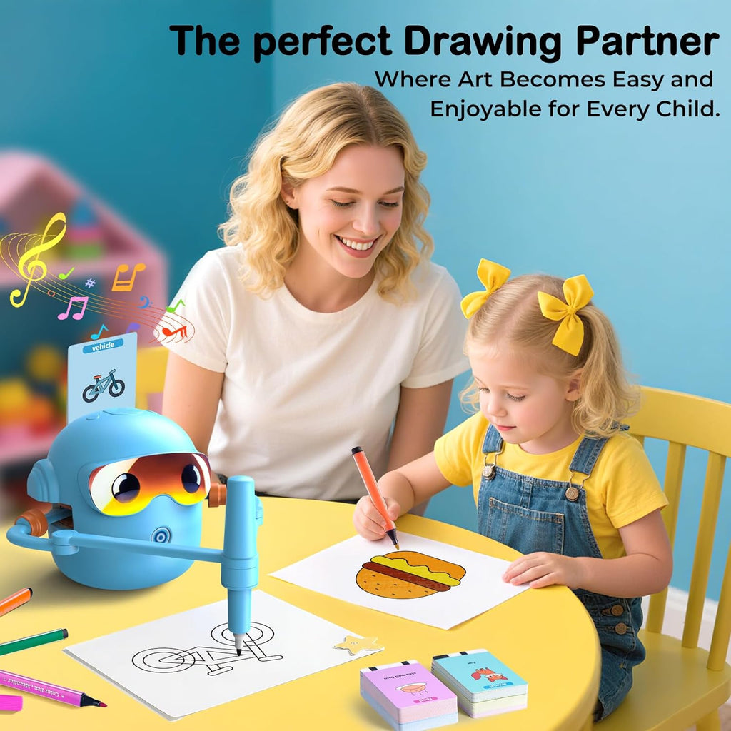 ToddsIQ™ Drawing Robot – Interactive Drawing Toy for Kids Ages 3+