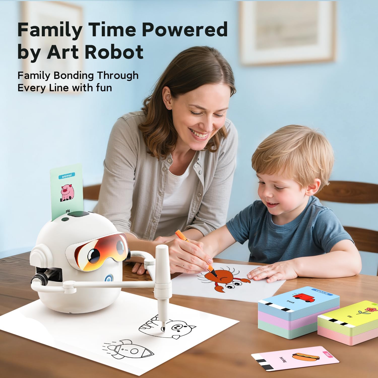 ToddsIQ™ Drawing Robot – Interactive Drawing Toy for Kids Ages 3+