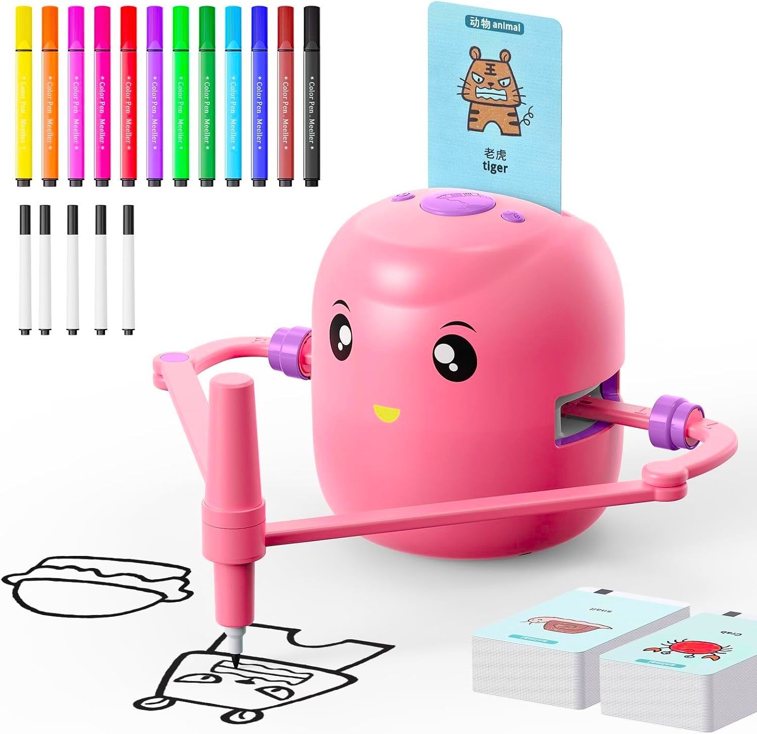 ToddsIQ™ Drawing Robot – Interactive Drawing Toy for Kids Ages 3+