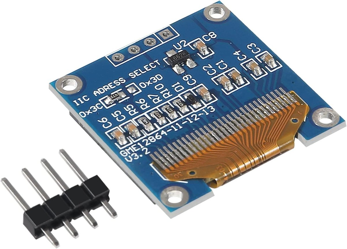 0.96" OLED I2C Display Module 128x64 SSD1306 for Arduino Raspberry Pi – 4-Pin