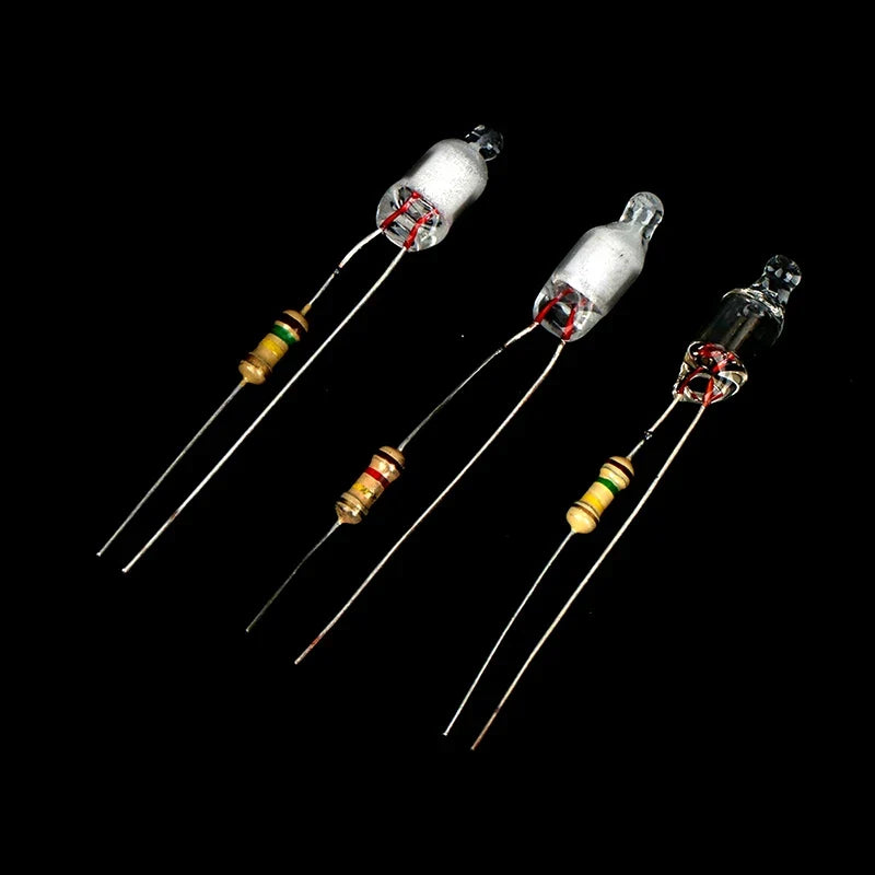 10Pcs Neon Light Bulbs 4x10mm 5x13mm 220V | Main Power Indicator with Built-in Resistor