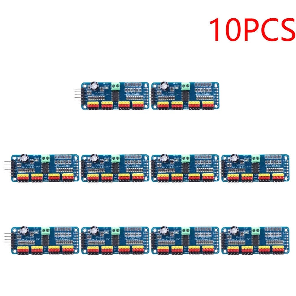 1-10PCS PCA9685 Robot Controller IIC Interface 16 Channel 12-Bit PWM Servo Motor Driver Board for Arduino Robot/ Raspberry Pi