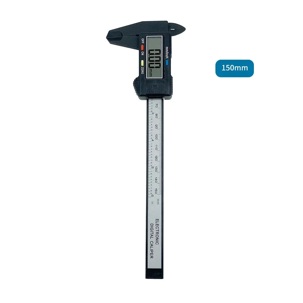 Digital Caliper 150mm LCD Display | Carbon Fiber Electronic Measuring Tool