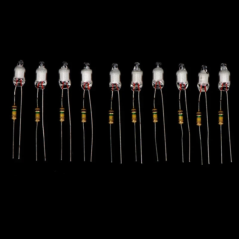 Neon Indicator Light Bulbs 4x10mm 5x13mm 220V | Main Power Pilot Lamp with Resistor