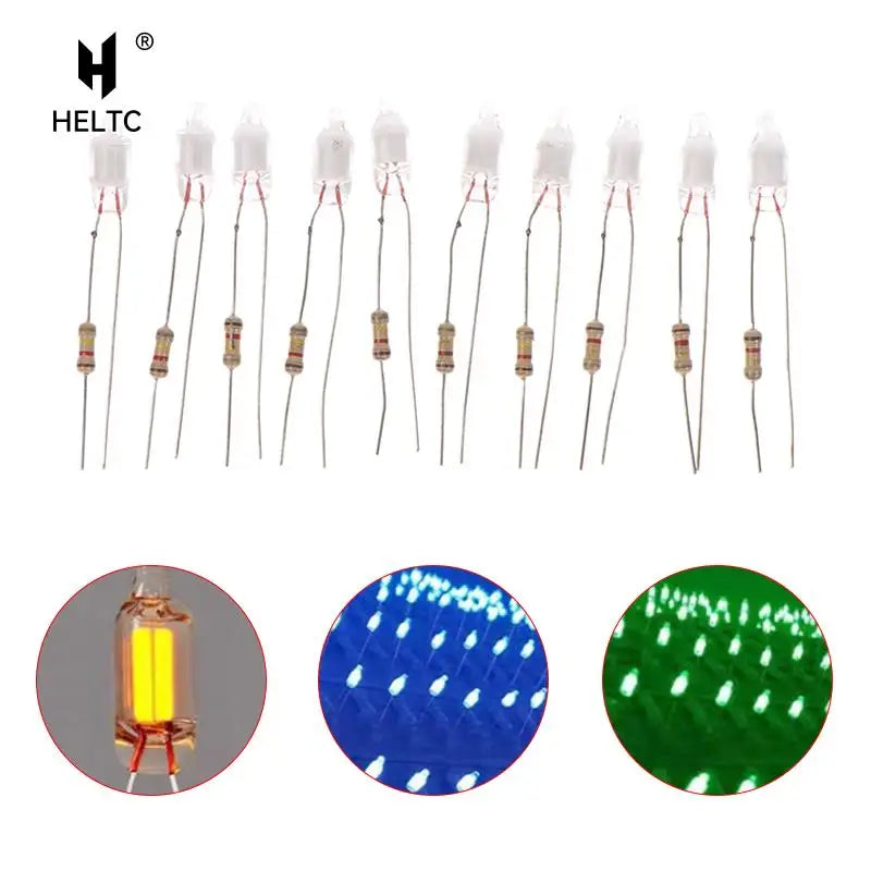 Neon Indicator Light Bulbs 4x10mm 5x13mm 220V | Main Power Pilot Lamp with Resistor