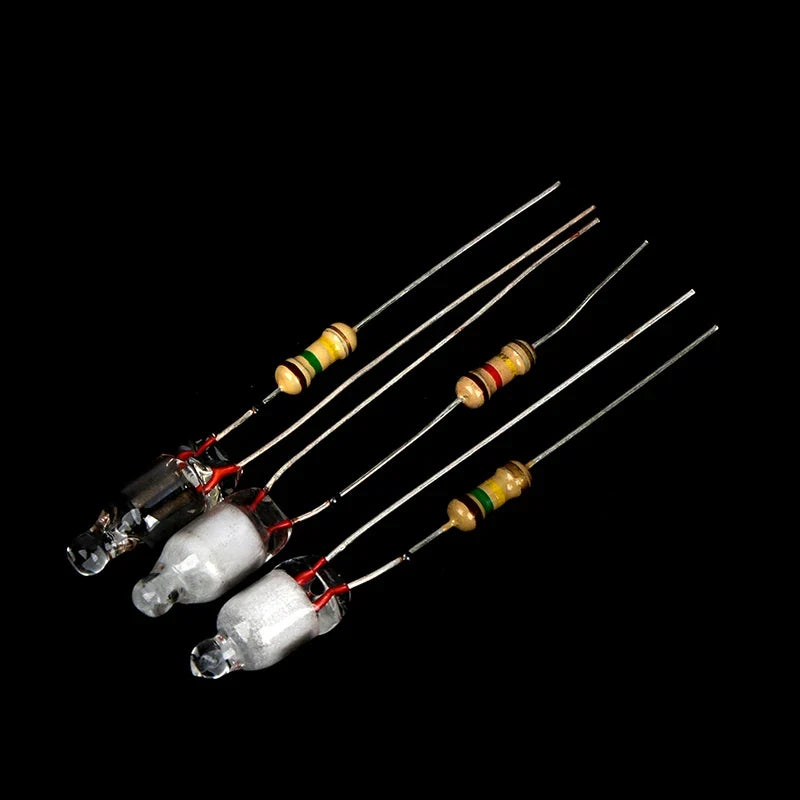 10Pcs Neon Light Bulbs 4x10mm 5x13mm 220V | Main Power Indicator with Built-in Resistor