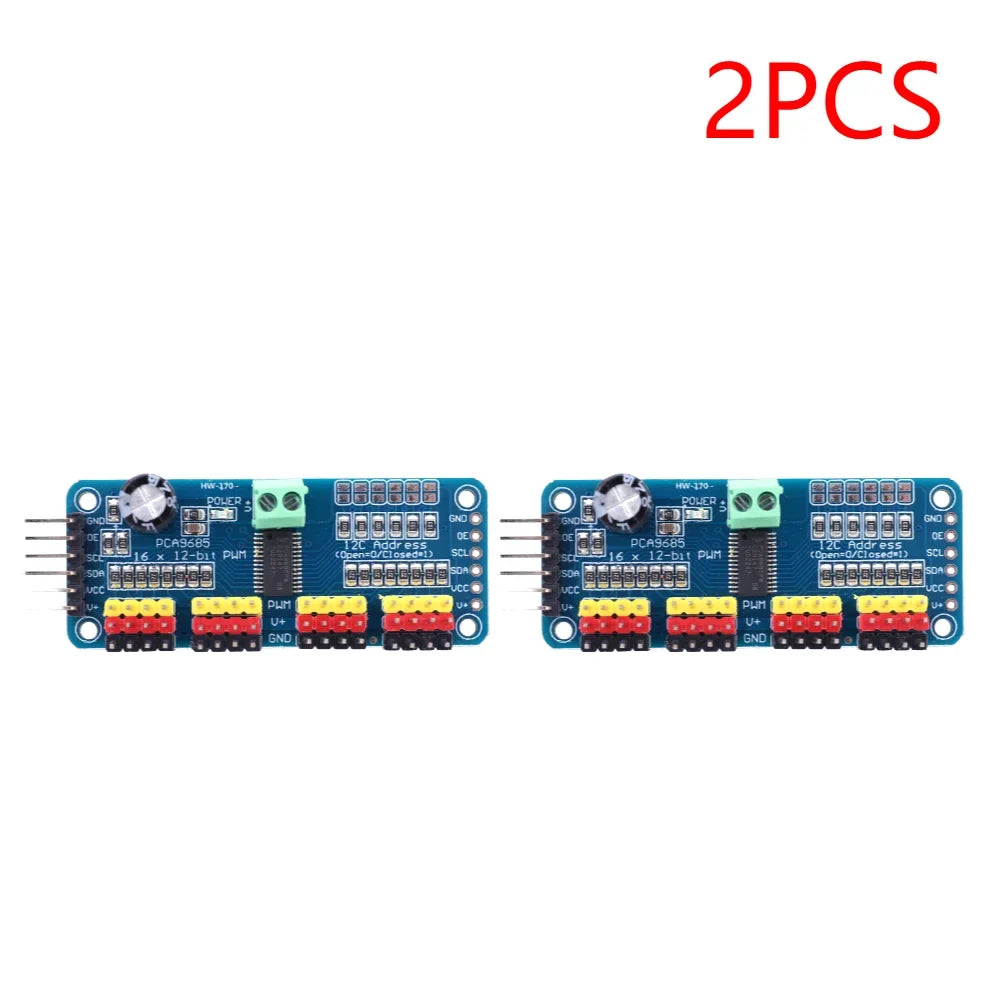 1-10PCS PCA9685 Robot Controller IIC Interface 16 Channel 12-Bit PWM Servo Motor Driver Board for Arduino Robot/ Raspberry Pi
