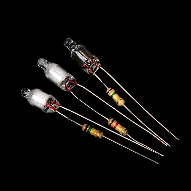 Neon Indicator Light Bulbs 10-Pack | 220V with Built-In Resistor