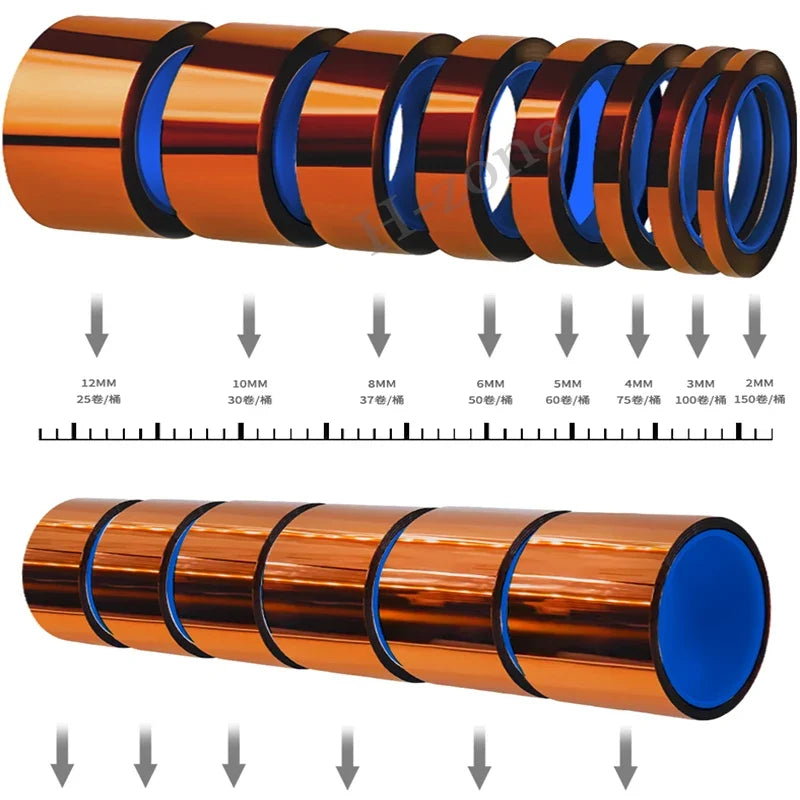High Temperature Polyimide Tape | 400°C Heat Resistant Insulation Tape for PCB Circuit Board Battery Repair