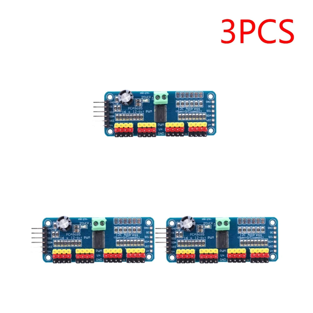 1-10PCS PCA9685 Robot Controller IIC Interface 16 Channel 12-Bit PWM Servo Motor Driver Board for Arduino Robot/ Raspberry Pi